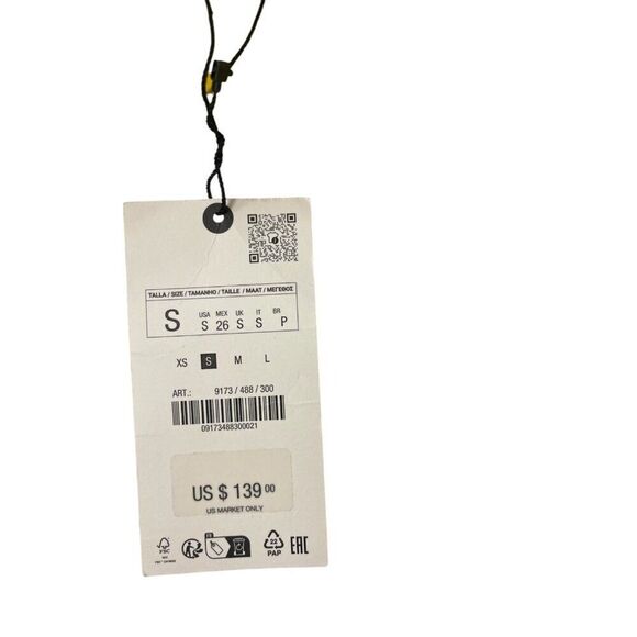 Zara Womens Maxi Dress S Yellow Strapless Draped SideZW collection 9173/488 NWT - Picture 6 of 12